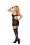 Lace and Mesh Gartered Chemise