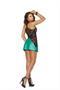 Charmeuse and lace chemise features Y back.