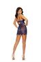 Mesh and eyelash lace babydoll with underwire demi cups