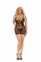 Eyelash lace babydoll with criss cross lace up front - Plus
