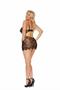 Eyelash lace babydoll with criss cross lace up front - Plus