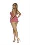 Eyelash lace and mesh babydoll - Plus
