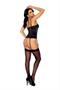 Satin bustier with rhinestone buckles