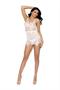 Mesh and eyelash lace babydoll