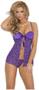 Mesh Burnout Babydoll and G-string