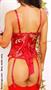 Dragon print tapestry bustier with hook & eye front