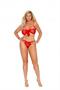 Mesh bra with lace trim, strappy front detail