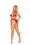 Mesh bra with lace trim, strappy front detail