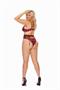 Buffalo plaid print mono wire bra with lace trim - Plus