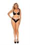 Satin bra with rhinestone buckle