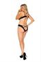Satin bra with rhinestone buckle