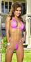 Lycra micro mini thong & matching string top