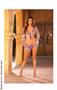 Long sleeve top , skirt with braided waistband and attached g-string