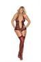 Lace halter style teddiette-Plus
