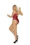 Mesh, lace and satin teddy with underwire cups