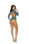 Slip on lace teddy with 3/4 sleeves