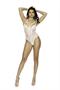 Lace slip on crotchless teddy