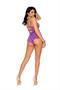Embroidered mesh teddy with underwire cups