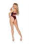 Scalloped lace teddy with underwire cups