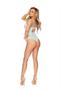 Mesh and lace slip on teddy with underwire cups