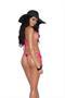 Lycra bikini top and matching g-string.