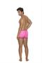Men's striped mesh boxer brief.