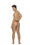 Men's mesh and lycra jock strap with turquoise trim