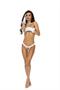 Mesh and lace g-string with pearl accent.
