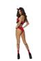 Mischievous Mouse - Cami top, panty with ruched back, matching knee highs and head piece.