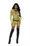 Diamond net long sleeve mini dress.