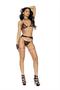 Lace bra, thong, garter belt