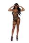 Fence net crotchless teddy