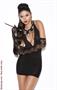 Deep V mini dress