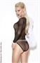 Deep V long sleeve teddy