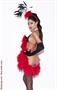 Lace string bra top and g-string with attached garters