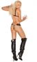Adjustable leather Bra with G-string