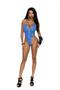 Leather and fishnet halter neck teddy