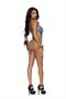 Leather and fishnet halter neck teddy