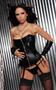 Leather zip front corset with lace up detail
