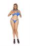 Leather demi bra with underwire cups