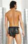 Leather kilt with nail heads & adjustable buckle closure