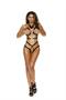 Vinyl halter top with open bust