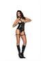 Vinyl open bust bustier