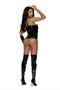Vinyl strapless corset with zipper front