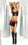 Deep V halter top with nail heads