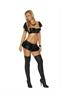 Vinyl pleated mini skirt with back zipper closure.