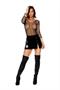 Vinyl mini skirt with side snap closure