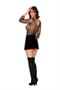 Vinyl mini skirt with side snap closure