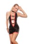 Deep V vinyl Mini Dress
