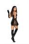 Vinyl and lace strapless dress-Plus